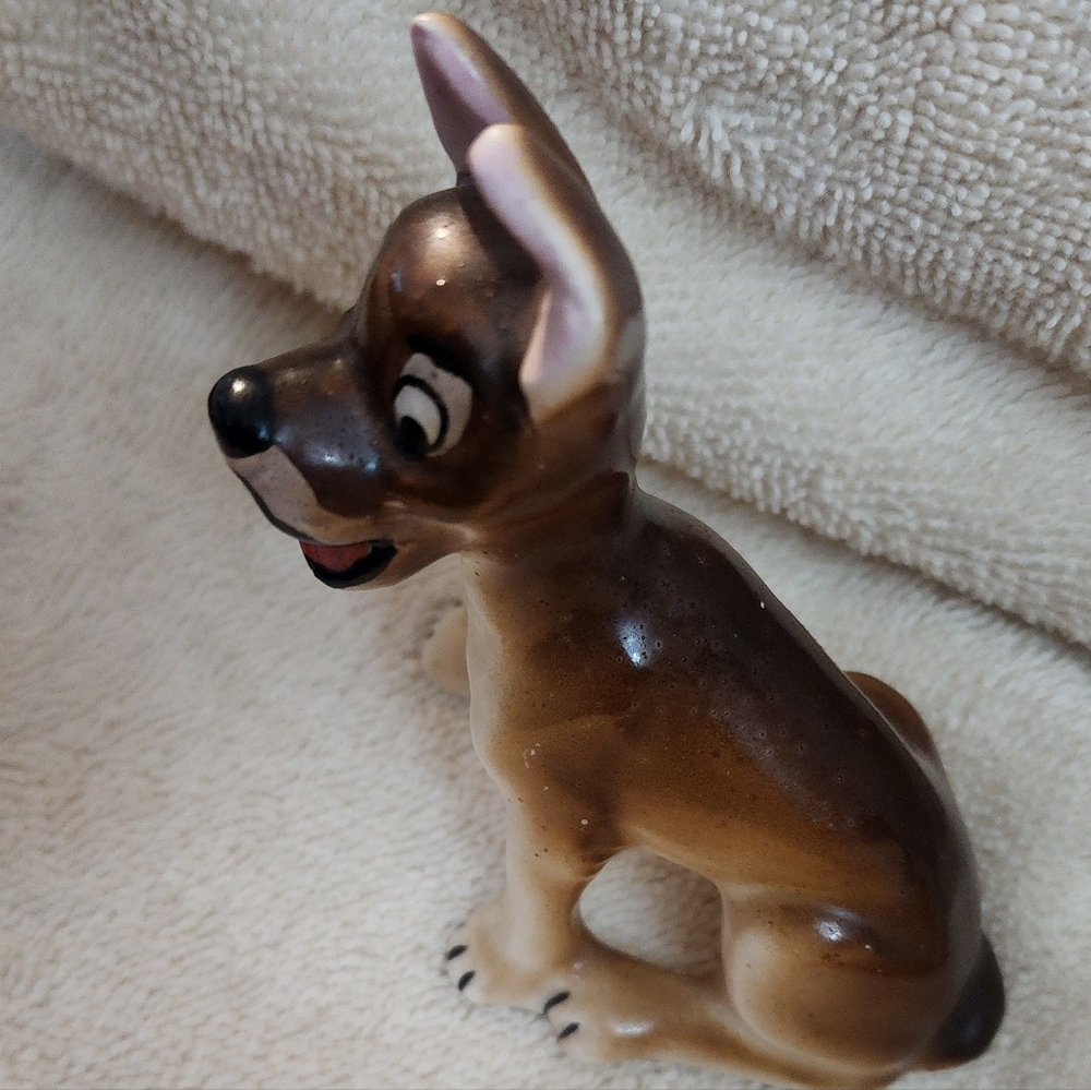 Vintage TRAMP the Dog Figurine, Japan, Lady & the Tramp Disney Movie
